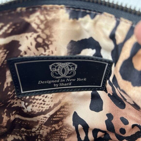 Designed In New York‎ By SHARIF Faux Fur Handbag Blue Green Chain Handle EUC - Picture 5 of 11